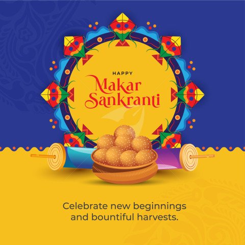 Happy Makar Sankranti Festival Background Design Template