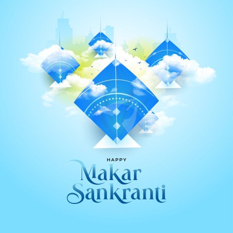 Happy Makar Sankranti Post Background Design Template