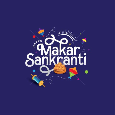 Happy Makar Sankranti Post Design Vector Template