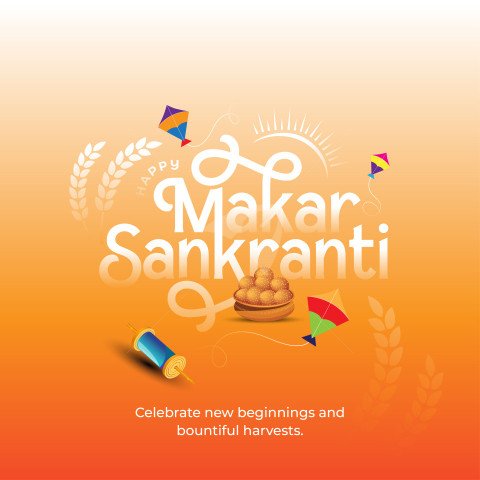 Happy Makar Sankranti Background Design Template