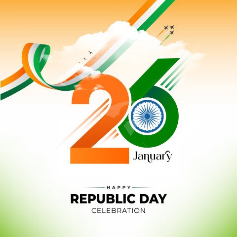 Happy republic day template post banner template