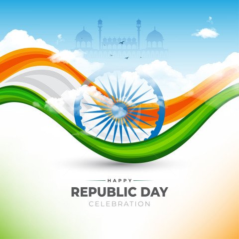 Happy Republic Day Post Banner Template Design