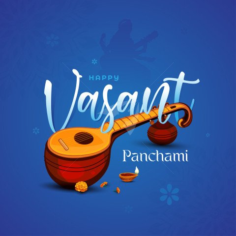 Happy Vasant Panchami Festival Design Template