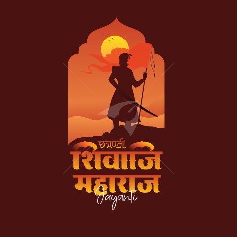 Chhatrapati Shivaji Jayanti Vector Design Template