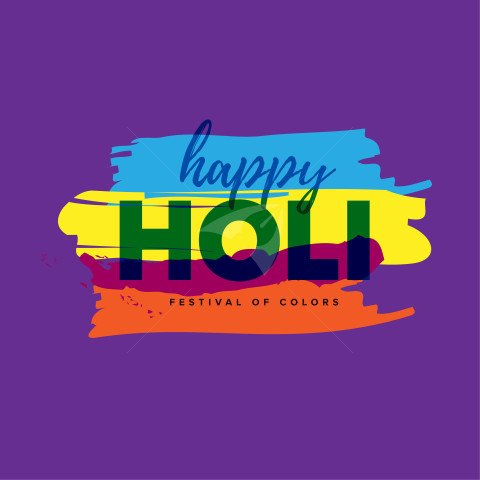 Creative Happy Holi Greeting Design Template