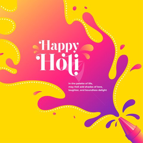 Creative Happy Holi Background Template