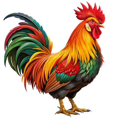 Big rooster image transparent png vector