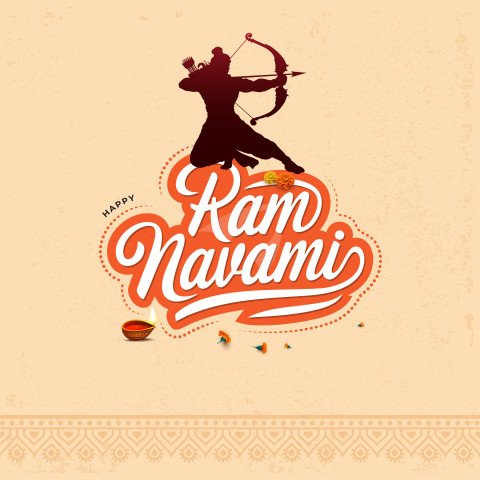 Happy Ram Navami Background Template Design