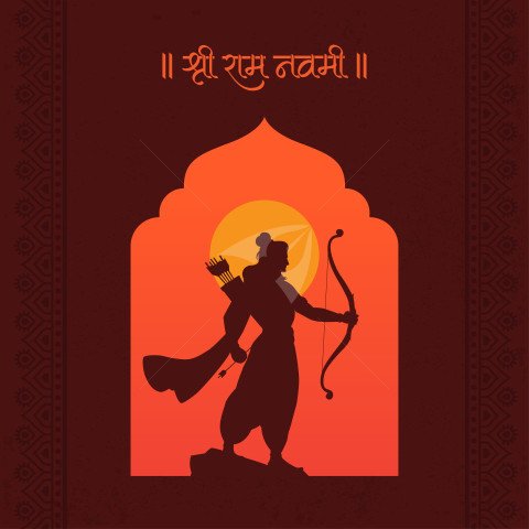 Happy Ram Navami Post Template Design