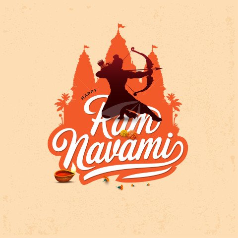 Happy Ram Navami Background Template Design