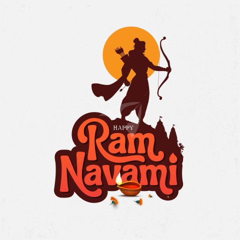 Happy Ram Navami Greeting Design Template