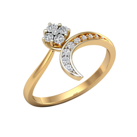 Gold dimond ring png image