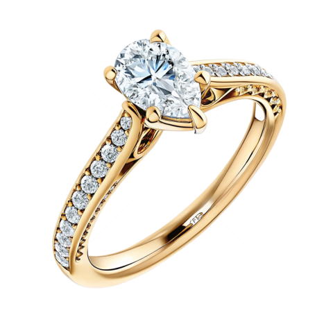 Gold dimond ring png image