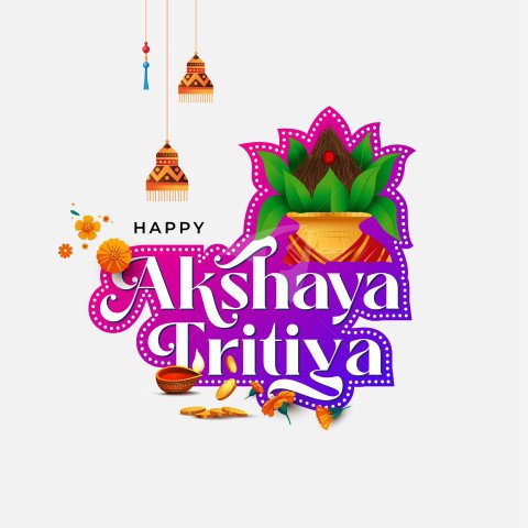 Happy Akshaya Tritiya Vector Design Template