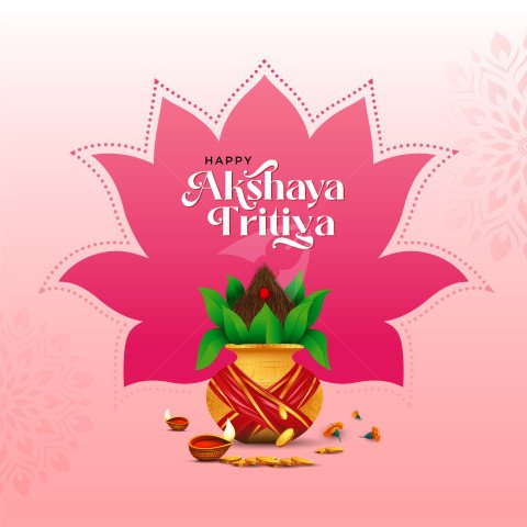 Happy Akshaya Tritiya Greeting Design Template