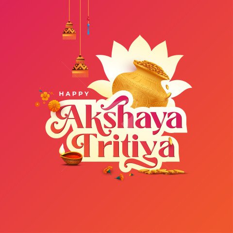 Happy Akshaya Tritiya Hindi Greeting Design