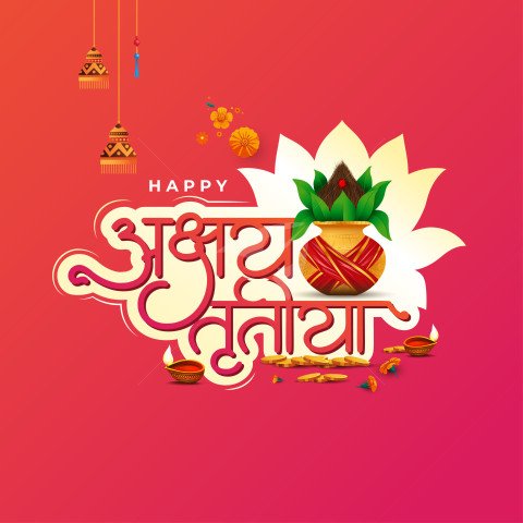 Akshaya Tritiya Hindi Greeting Design Template