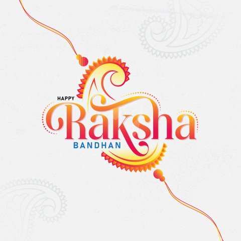 Happy Raksha Bandhan Typography Design Template