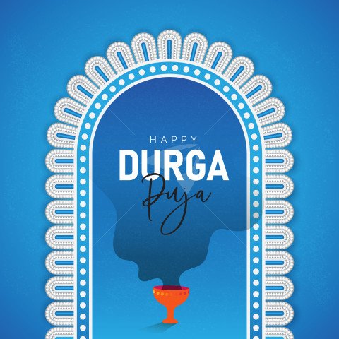 Happy Durga Puja Background Design Template Illustration