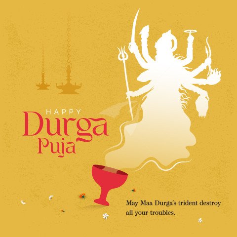 Happy Durga Puja Background Design Template Illustration