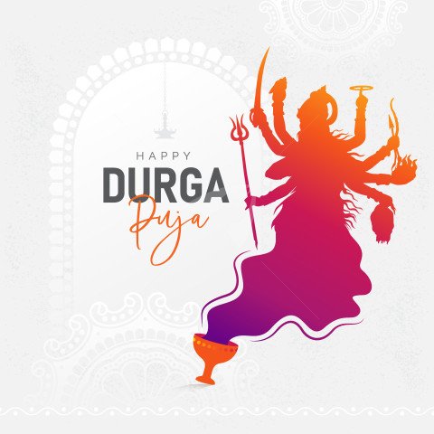 Happy Durga Puja Background Design Template Illustration