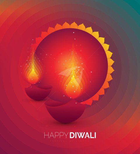 Happy Diwali Post Banner Background Template