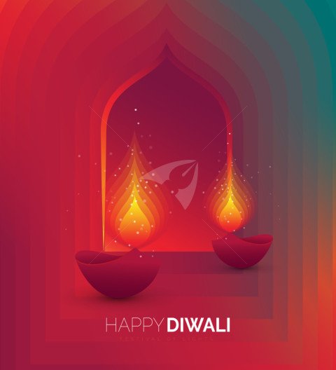 Diwali Post Banner Background Template