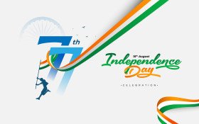 77th Indian Independence Day Background Template