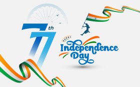 77th Indian Independence Day Background Template