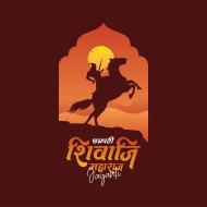 Chhatrapati Shivaji Jayanti Vector Design Template