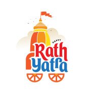 Colorful Rath Yatra Festival Celebration with Traditional Temple Car Design