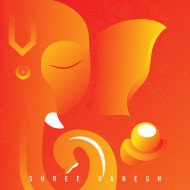 Creative Ganesh Chaturthi Greeting Template