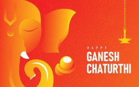 Creative Ganesh Chaturthi Greeting Template