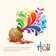 Creative Happy Holi Festival Greeting Design Template