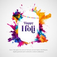 Creative Happy Holi Post Design