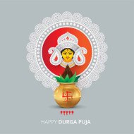 Durga Puja Design Wishes Post Design