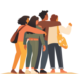 Friendship day illustration, Illustration of group hugging stock illustration