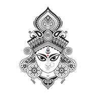 Goddess Durga Face Illustration