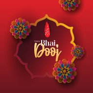 Happy Bhai Dooj Greeting Template