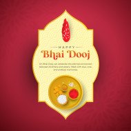 Happy Bhai Dooj Greeting Template