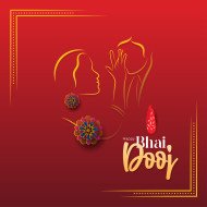 Happy Bhai Dooj Post Background Template