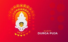 Happy Burga Puja Background Template Design