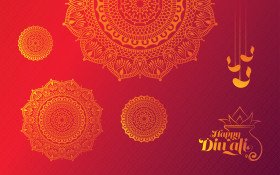 Happy Diwali Background Template Illustration