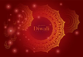 Happy Diwali Festival Background Template Design