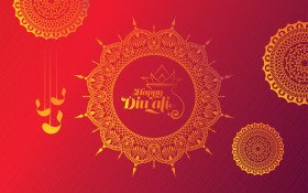 Happy Diwali Ornamental Background Template