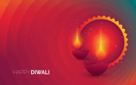 Happy Diwali Post Background Template