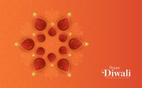 Happy Diwali Post Banner Background Template