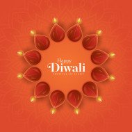 Happy Diwali Post Banner Background Template Design