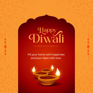 Happy Diwali Post Banner Design Template