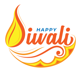 Happy Diwali Sticker Design Template